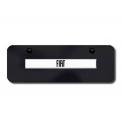 FIAT 500 License (Mini) Plate - Black Steel Plate with FIAT Logo